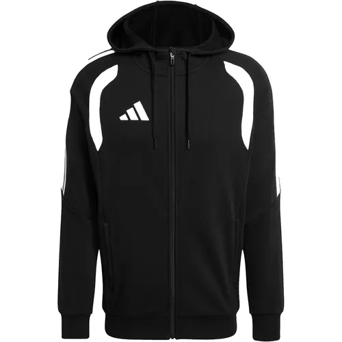 adidas Performance Kapuzensweatshirt TIRO26 LEAGUE SWEAT FULL ZIP HOODIE schwarz L (52/54) - Sportliches Kapuzensweatshirt aus 70% Baumwolle und 30% Polyester, ideal für Fußballtraining. Mit praktischem Kordelzug und angesetzten Bündchen für optimalen Tragekomfort.