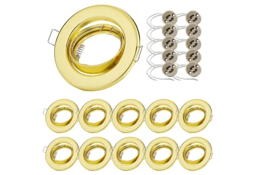 Sweet LED Deckenspot 10er Set GU10 schwenkbar Einbaustrahler Gold, ohne Leuchtmittel, Einbauspots, Deckenspots, Deckenlampe