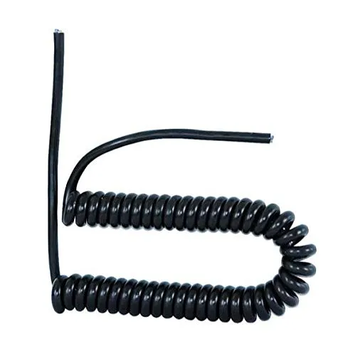 AW-Tools Zug-Spiralkabel Wendelleitung Anschlusskabel Geräteanschluss 3-polig 3m 05VVH8-F 3x1,00mm schwarz