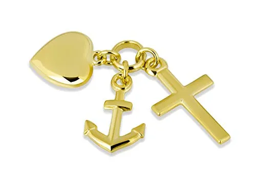 unbekannt Anhänger Gelbgold 333 Gold 8k Glaube Liebe Hoffnung Anker Herz Kettenanhänger Ketten Goldschmuck