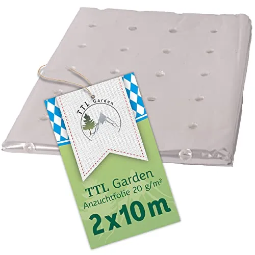 TTL Garden 10x2m PE Frühbeetfolie gelocht 20g/m² in weiß von TTL GARDEN