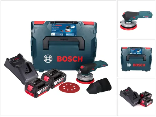 Bosch GEX 18V-125 Professional Akku Exzenterschleifer - Handlicher Akku Exzenterschleifer für optimale Kontrolle beim Schleifen großer Flächen. Mit bürstenlosem Motor für lange Lebensdauer und integrierter Staubabsaugung.
