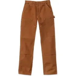 Carhartt Firm Duck Double-Front Work Dungaree Hose, braun, Größe 38 - Wanderhosen mit doppelfrontiger Schmutzöffnung, ideal für anspruchsvolle Arbeiten und Outdoor-Aktivitäten.
