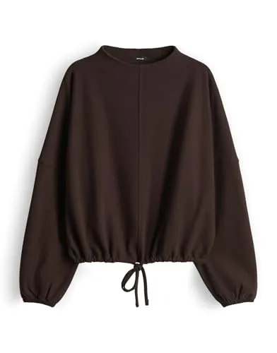 OPUS Damen Sweatshirt GUMIPA Loose - Coffee Bean, Größe 38 - Das OPUS GUMIPA Sweatshirt vereint lässigen Stil mit hoher Qualität. Ideal für Büro und Freizeit, bietet es eine bequeme Passform und ein zeitloses Design aus hochwertigem Material für besten Tragekomfort.