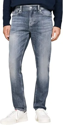 Tommy Jeans Herren Jeans Hose Austin Slim Fit Tapered Fit, Blau (Denim Dark), 34W/36L