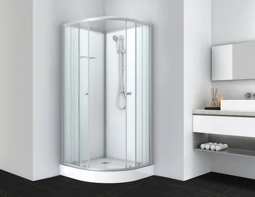 SANOTECHNIK Komplettduschkabine OCEAN, 80cm - Moderne Duschkabine in klarer Optik mit ESG Sicherheitsglas. Ideal für entspannende Momente in jedem Badezimmer, einfache Montage und edles Design.