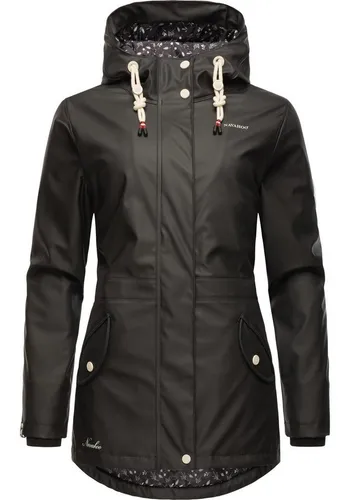 Navahoo Damen Übergangsjacke Oceans Heart Black, Gr. XL - Funktionsjacke, wasserdicht und warm gefüttert mit Kapuze - ideal für nass-kalte Übergangszeiten und Outdoor-Aktivitäten.