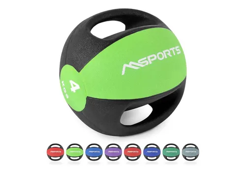 MSports® Medizinball MSPORTS Medizinball Premium mit Griffe 1 – 10 kg