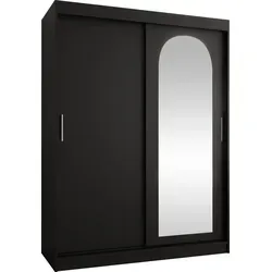 MIRJAN24 Kleiderschrank Selfie 150 - Schwebetürenschrank mit zwei Kleiderstangen, eleganter Frontspiegel und platzsparendem Design – ideal für jedes Schlafzimmer!