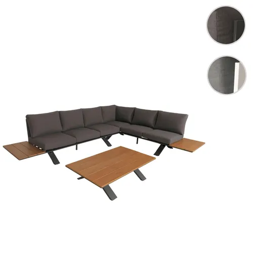 Aluminium Garten-Garnitur HWC-M62 - Bequeme Lounge-Sitzgruppe - Gartenmöbel mit 13 cm Polsterdicke für optimalen Komfort. Set aus 2 Sofas und 1 Tisch, wählbare Farben und abnehmbare, waschbare Bezüge. Ideal für entspannte Stunden im Freien.