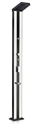 Gre DSALP38 - Solardusche für den Außenbereich - Praktische Gartendusche aus Aluminium mit 38 Litern Fassungsvermögen und Einhebelmischer für individuelle Wassertemperatur. Ideal für erfrischende Duschen an heißen Sommertagen!