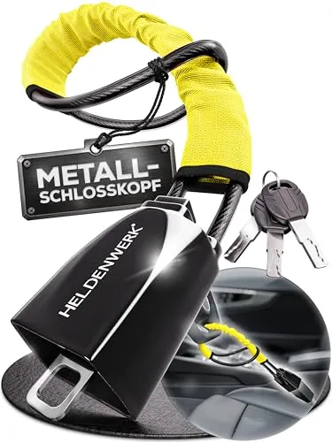 HELDENWERK® Lenkradkralle für Auto & Wohnmobil Lenkradschloss aus Metall
