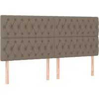 vidaXL Kopfteile 4 Stk. Taupe 100x7x78/88 cm Stoff von vidaXL