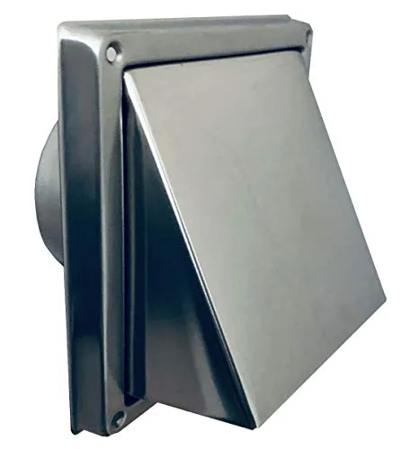 Ablufthaube DN 125, Edelstahl, mit Rückstauklappe inklusive Spezialdichtung für Lüftungsrohranschluss