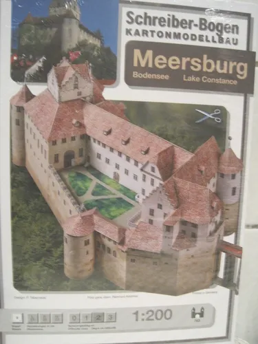 Burg Meersburg Bodensee Schloss Schreiber-Bogen Kartonbausatz 1:200 Bastelbogen