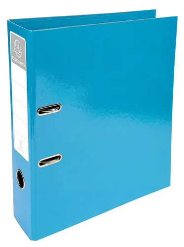 Exacompta 53627E 10x Ordner - Hellblau, 70mm Rücken - Ordner aus hochwertigem Karton mit Prem' Touch Oberfläche, ideal für eine stilvolle und ordentliche Büroorganisation.