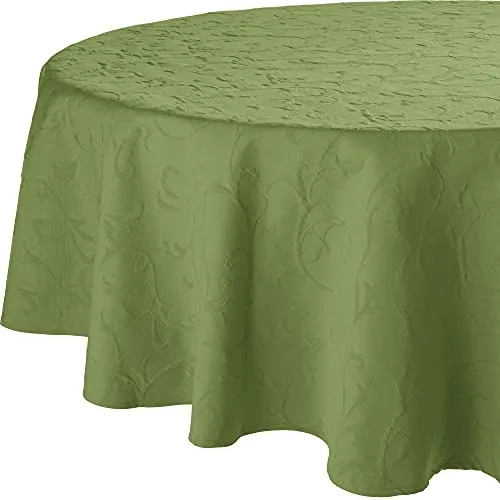 Erwin Müller Tischdecke Düsseldorf bügelfrei grün Größe oval: 140x190 cm