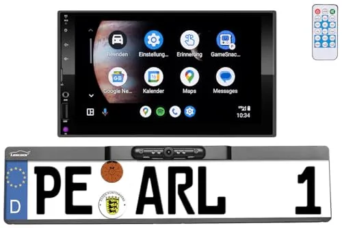CREASONO Navigation: 2-DIN-Autoradio mit Apple Carplay & Android Auto, Rückfahrkamera (Doppel DIN Rückfahrkamera, 2 Autoradio Carplay-Navi, Freisprecheinrichtung)
