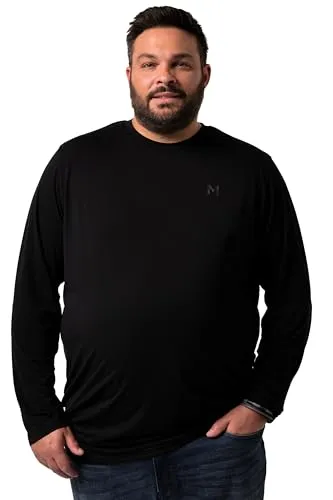 Men Plus Herren große Größen Menswear L-8XL Men+ Thermo-Unterhemd FLEXLASTIC®, Langarm, Warmer Hohlfaser-Jersey, bis 8 XL schwarz 8XL 840062100-8XL