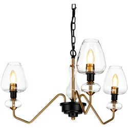 Armand Pendelleuchte mit 3 Lichtern in schwarz von Elsteadlighting