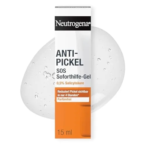 Neutrogena Anti-Pickel SOS Soforthilfe-Gel, 15 ml | Anti Pickel Gel mit 0,5 Prozent Salicylsäure (BHA),schnell-einziehendes Gel, reinigt die Poren dank gezielter Peeling-Wirkung
