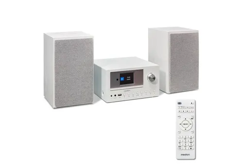 MEDION P85003 Micro Audio System - Kompaktanlage mit Internetradio, DAB+, Bluetooth 5.0 und 2x150 W Musikausgangsleistung, ideal für Musikliebhaber