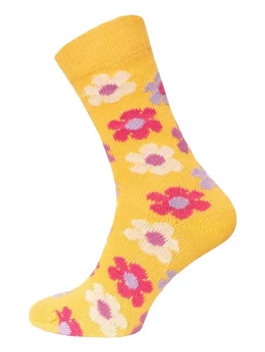 HomeOfSocks Socken Blumen Design Socke aus 90% Baumwolle Bunte Socken Blumen Muster aus 90% Baumwolle