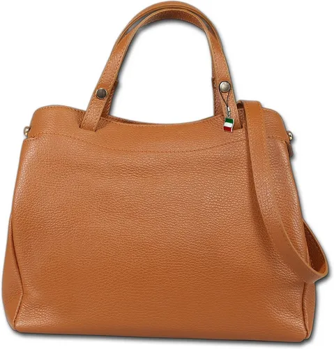 Florence Damen Handtasche aus Leder - hellbraun - Damentaschen aus hochwertigem Kalbsleder, ideal für Beruf und Freizeit, mit abnehmbarem und verstellbarem Gurt für maximalen Komfort.