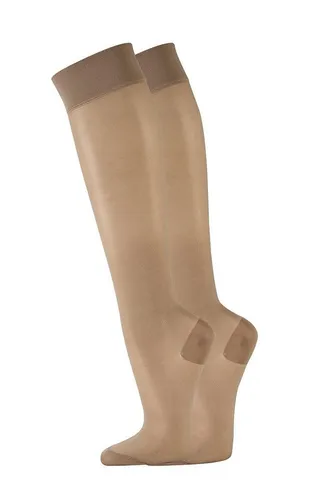 FussFreunde Feinkniestrümpfe 2 Paar Stützkniestrümpfe, Reisestrümpfe für Damen, Knie-Feinstrümpfe