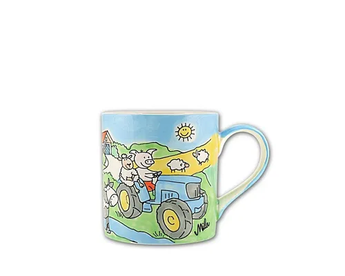 Mila Kinderbecher Mila Keramik Kinder-Becher Bauernhof, Keramik