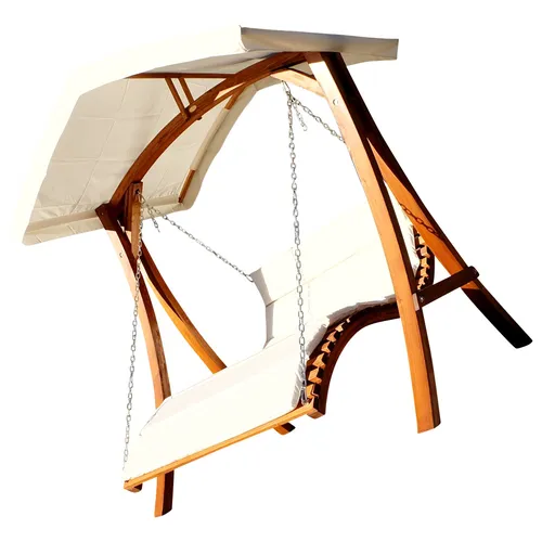 Design Hollywoodschaukel Gartenschaukel Hollywoodliege Doppelliege Holz 