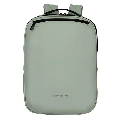 Travelite Handgepäck Rucksack - Wasserabweisend mit Laptopfach - Tagesrucksäcke: Leichter und funktionaler Rucksack mit 13 Zoll Laptopfach, ideal für Reisen, Uni und Freizeit. Mit Trolley Sleeve für einfaches Reisen.