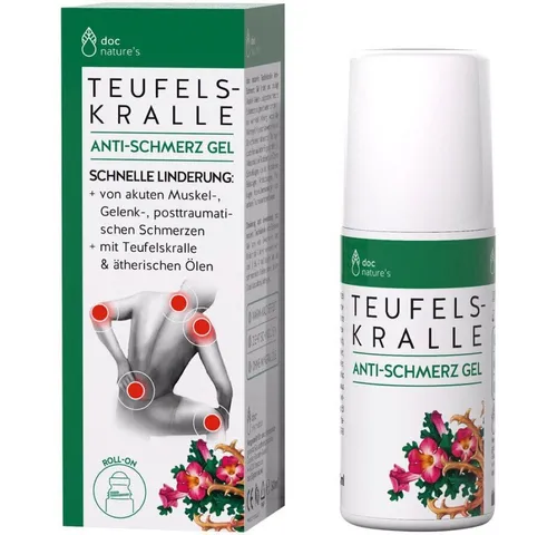 doc phytolabor Massageöl Teufelskralle GEL Roll-On 50ml - Massageöl zur Linderung von Muskel- und Gelenkschmerzen mit einzigartiger warm-kalt Wirkung. Ideal zur Reduzierung von Schwellungen und zur Unterstützung der Regeneration.