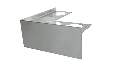 Fuchs Design Terrassenprofil Ecke V2A Edelstahl 95/13 mm Höhe Silber - Terrassenblende Terrassenleiste Kantenabdeckung für die Terrasse