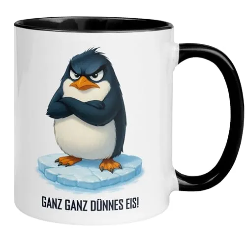 Tasse | Pinguin & Spruch | Ganz Ganz dünnes Eis