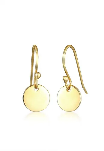 Elli Paar Ohrhänger Plättchen Geo Look 925 Silber, Kreis - Ohrhänger im Geo-Look aus 925 Silber, zeitlose Eleganz und ein modisches Must-Have für jeden Schmuckkasten.