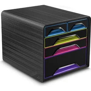 cep Schubladenbox 7-213 GMS, Smoove Gloss - Ablagesysteme mit 5 leichtlaufenden Schubladen, ideal für A4 und A6, stabil und stapelbar, für sicheren Stand mit rutschfesten Füßen.