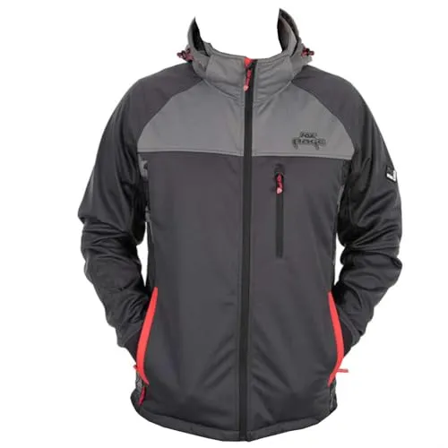 Fox Rage Sherpa Wind Blocker - Angeljacke Größe S - Funktionsjacke für Raubfischangeln, wind- und wasserfest mit Fleecefutter, optimaler Schutz dank vergrößerter Neoprenärmel und abnehmbarer Kapuze.