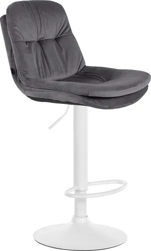 Deluke Barhocker Dunkelgrau – Eleganter Samtbezug mit Drehfunktion