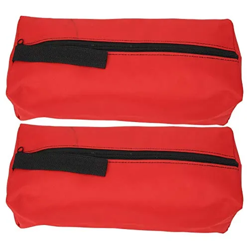 Stück Große Tragbare Werkzeugtasche 600D Polyester 30 x 10 x 10 cm Tool Kits Aufbewahrungstasche mit Hängendem Riemen und Reißverschluss, Mehrzweck Verschleißfest Tool Bag, Rot 2