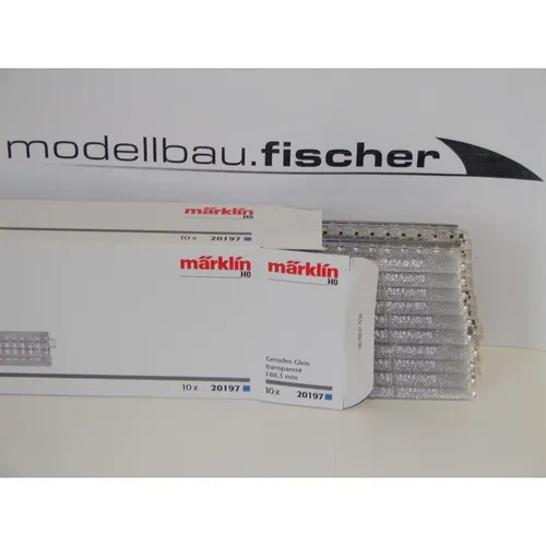 Märklin H0 20197 - Gerades Gleis transparent 188 mm (1 Stück) Neuware