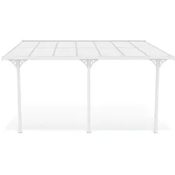 Cazeboo Pergola Kleo, Weiß, Aluminium, Rechteckig, 435x270x300 cm