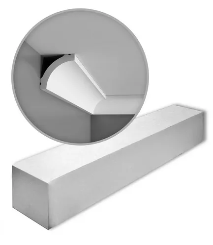 Orac Decor CB521N BASIXX Zierleisten Set mit 10 Stuckleisten | 20 m - Praktisches Set mit 10 stabilen Stuckleisten aus Durofoam, ideal für den Innenbereich. Verleihen Sie Ihren Räumen einen modernen Touch mit einer Gesamtlänge von 20 m in klassischem Weiß.