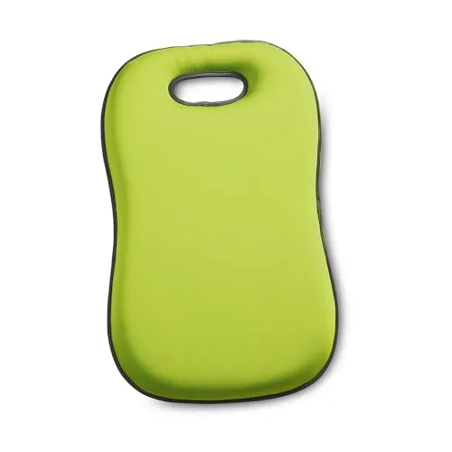 EUROtops Kniekissen – Schaumstoff mit Memory-Effekt, 3-lagiges Kniebrett/Sitzkissen, Für Gartenarbeit/Hausarbeit/Heimwerken/Sport, Polster mit Handgriff, 300 g leicht, Grün