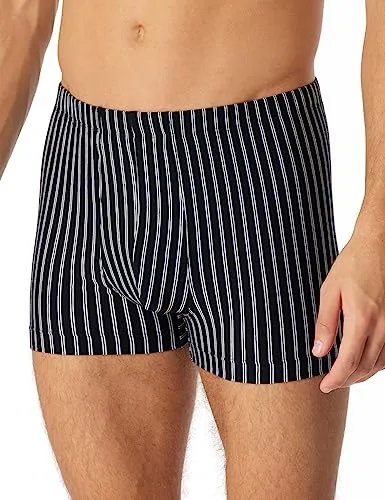 Schiesser Herren Unterwäsche Für Männer Weich Und Bequem Ohne Gummibund Bio Baumwolle - Cotton Casual Boxershorts, Schwarz_180499,XXL