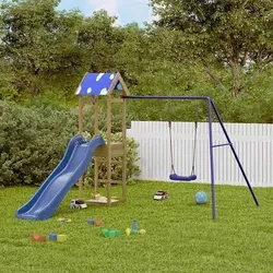 vidaXL Spielturm aus imprägniertem Kiefernholz - Fantasievoller Spielturm für den Garten mit stabiler Konstruktion, Wellenrutsche und Sandkasten. Robustes Kiefernholz sorgt für langanhaltenden Spielspaß. Ideal für Kinder von 3 bis 8 Jahren!