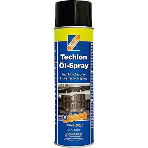 TECHNOLIT Öl-Spray Techlon 500 ml - Öle & Schmierstoffe, PTFE-haltiges Öl-Spray für dauerhafte Schmierung unter Druck, schützt bewegliche Teile vor Reibung und Korrosion.