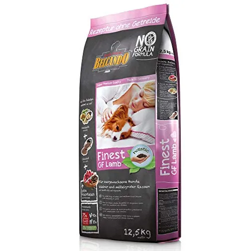 Belcando Finest GF Lamb - Getreidefreies Hundefutter für kleine & mittlere Hunde - Hundefutter für ausgewachsene Hunde mit getreidefreier Rezeptur, 30% frisches Lamm für besten Geschmack und ideale Verträglichkeit.