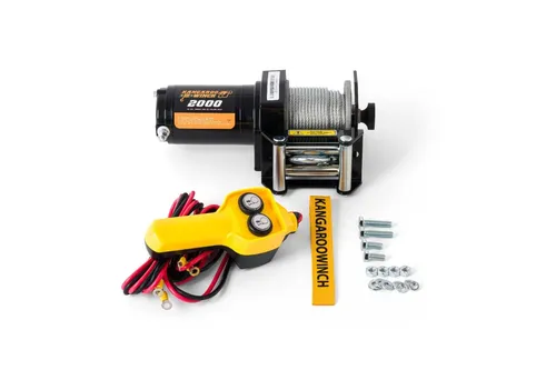 Elektrische Seilwinde PowerWinch 2000lbs ATV 12V 906 kg Forst winde 4x4 Kangaroo