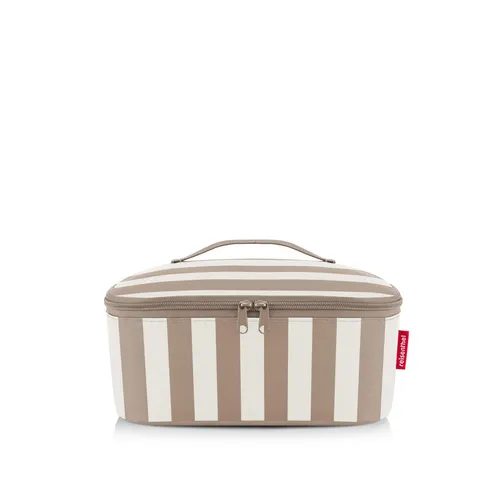 reisenthel coolerbag M Pocket summerstripes Coffee – Kühltasche aus recycelten PET-Flaschen - Die isolierende Thermo-Lunchbag hält Ihr Essen frisch und ist dank des praktischen Tragegriffs ideal für unterwegs. Einfach zu reinigen und umweltfreundlich – perfekt für jedes Mittagessen!